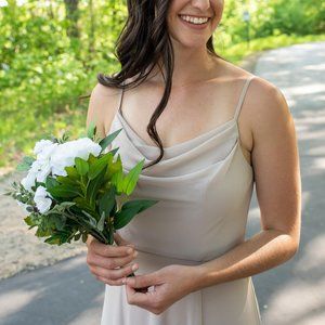 Bridesmaid Dress - David's Bridal Biscotti - Nude